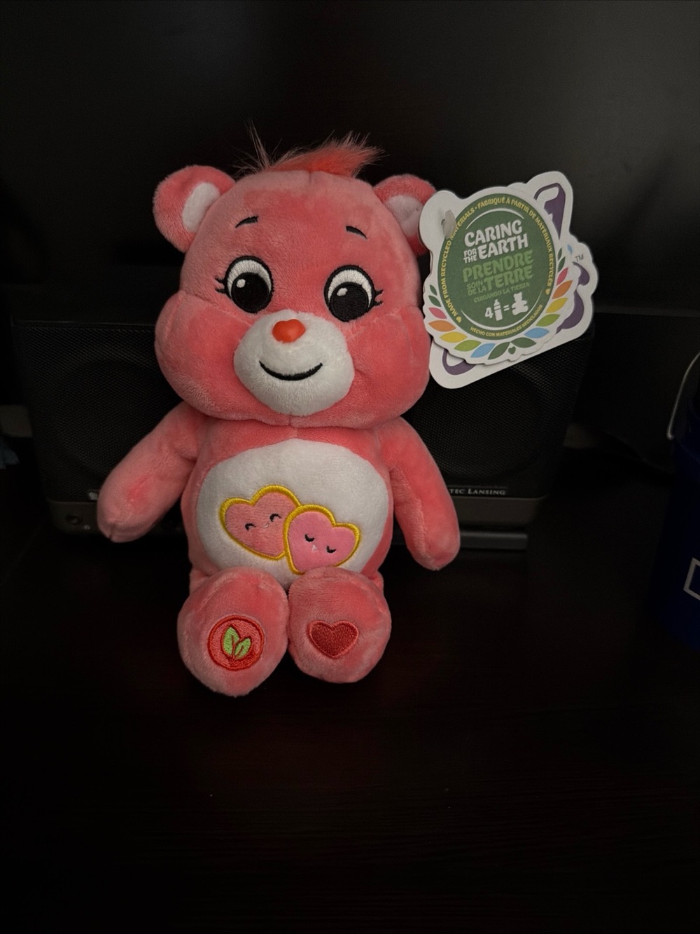 Care Bears Pink Heart Tummy Plush - Caring for the Earth Tag
